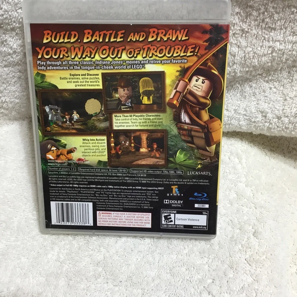 PS3 Lego “Indiana Jones the Original Adventures”, case, manual, disc